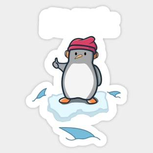 kawaii penguin im fine | funny penguin Sticker